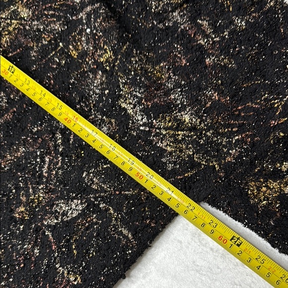 BURU Black and Gold Crew Neck Sweater with Abstract Pattern - Picture 9 of 14